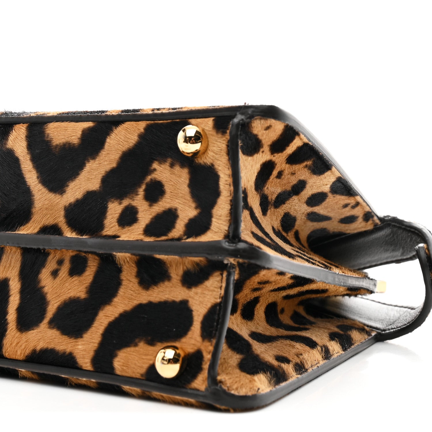 Fendi Cavallino Vitello Jaguar Print Small Peekaboo I SEE U Satchel Tobacco 9 of 9