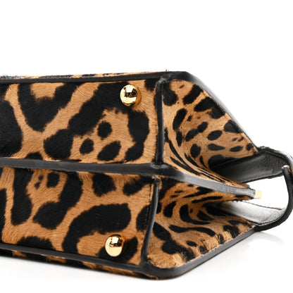 Fendi Cavallino Vitello Jaguar Print Small Peekaboo I SEE U Satchel Tobacco 9 of 9