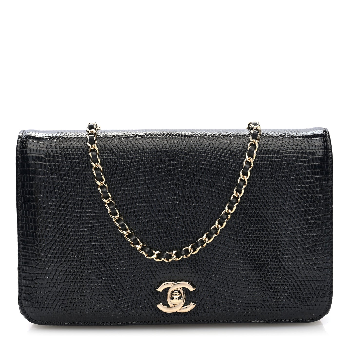 Lizard Small Single Flap Black