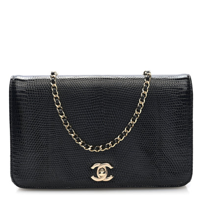 Chanel Lizard Small Single Flap Black 1 of 10