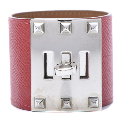 Hermes Epsom Kelly Extreme Dog Bracelet S Rouge Casaque 1 of 7