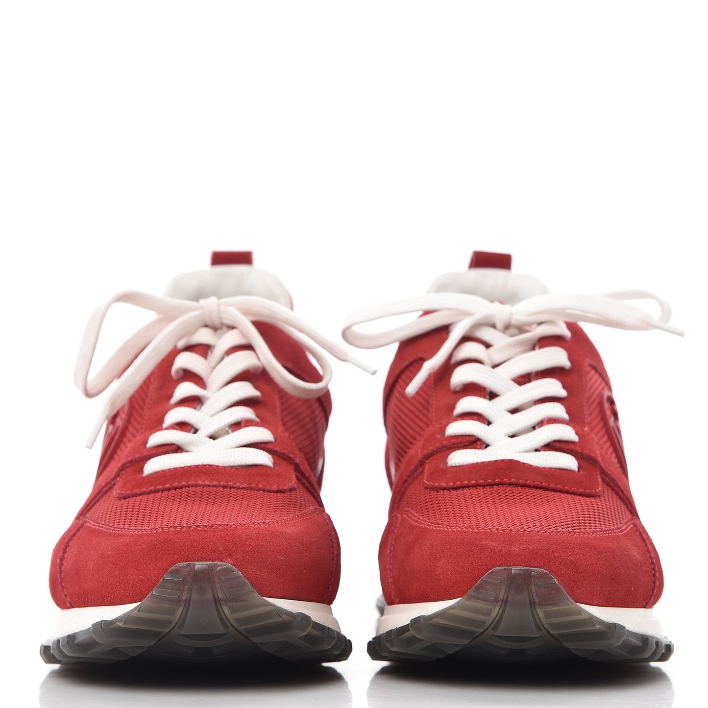 Suede Calfskin Run Away Sneakers 37.5 Rouge
