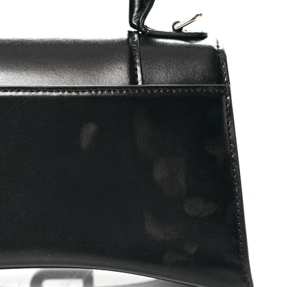 Balenciaga Box Calfskin Graffiti Logo Hourglass Top Handle Bag XS Black Silver 11 of 12