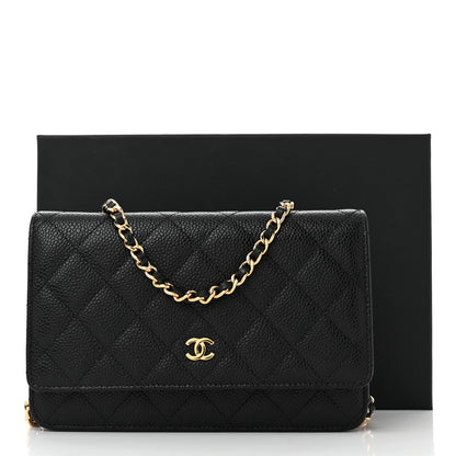 Chanel Caviar Quilted Wallet On Chain WOC Black 12 of 12