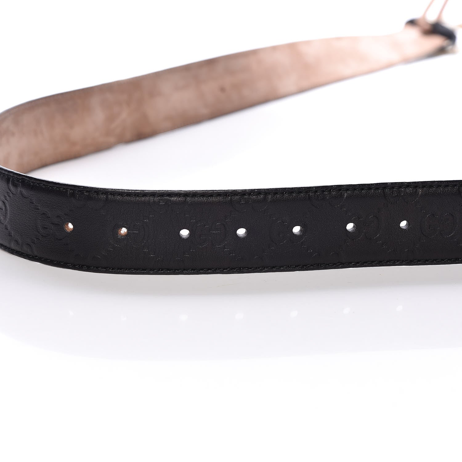 Gucci Guccissima Signature Interlocking G 40mm Belt 85 34 Black 6 of 12