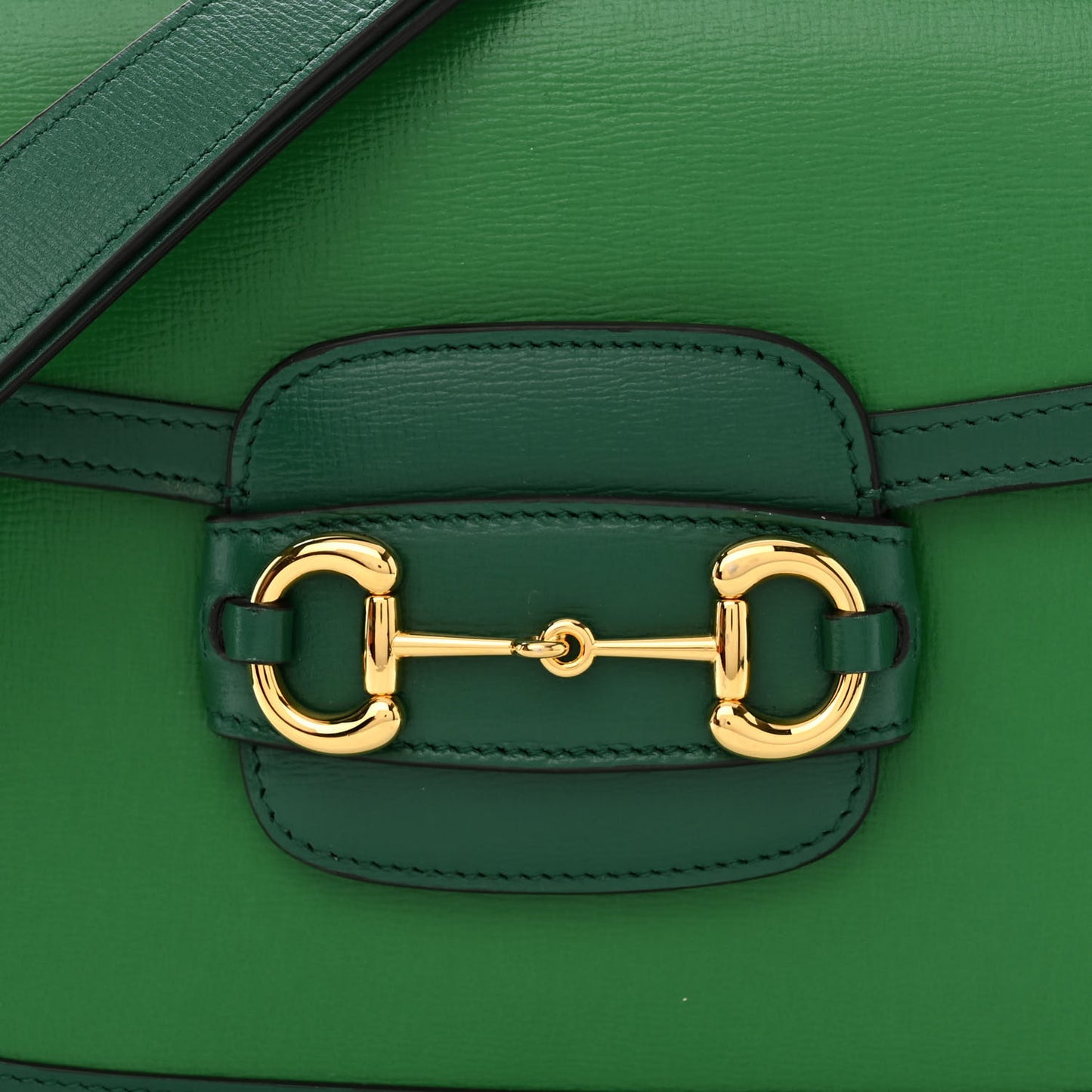 Azalea Calfskin Horsebit 1955 Shoulder Bag New Shamarock Emerald