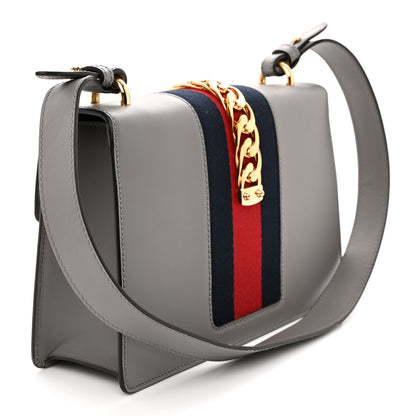 Gucci Calfskin Small Sylvie Shoulder Bag Deep Grey 3 of 14