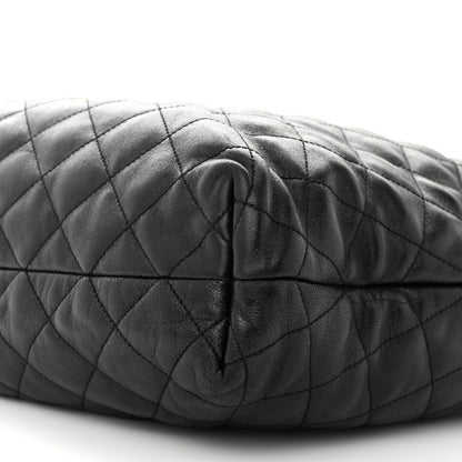 Saint Laurent Lambskin Quilted Maxi Icare Shopping Tote Black 11 of 13