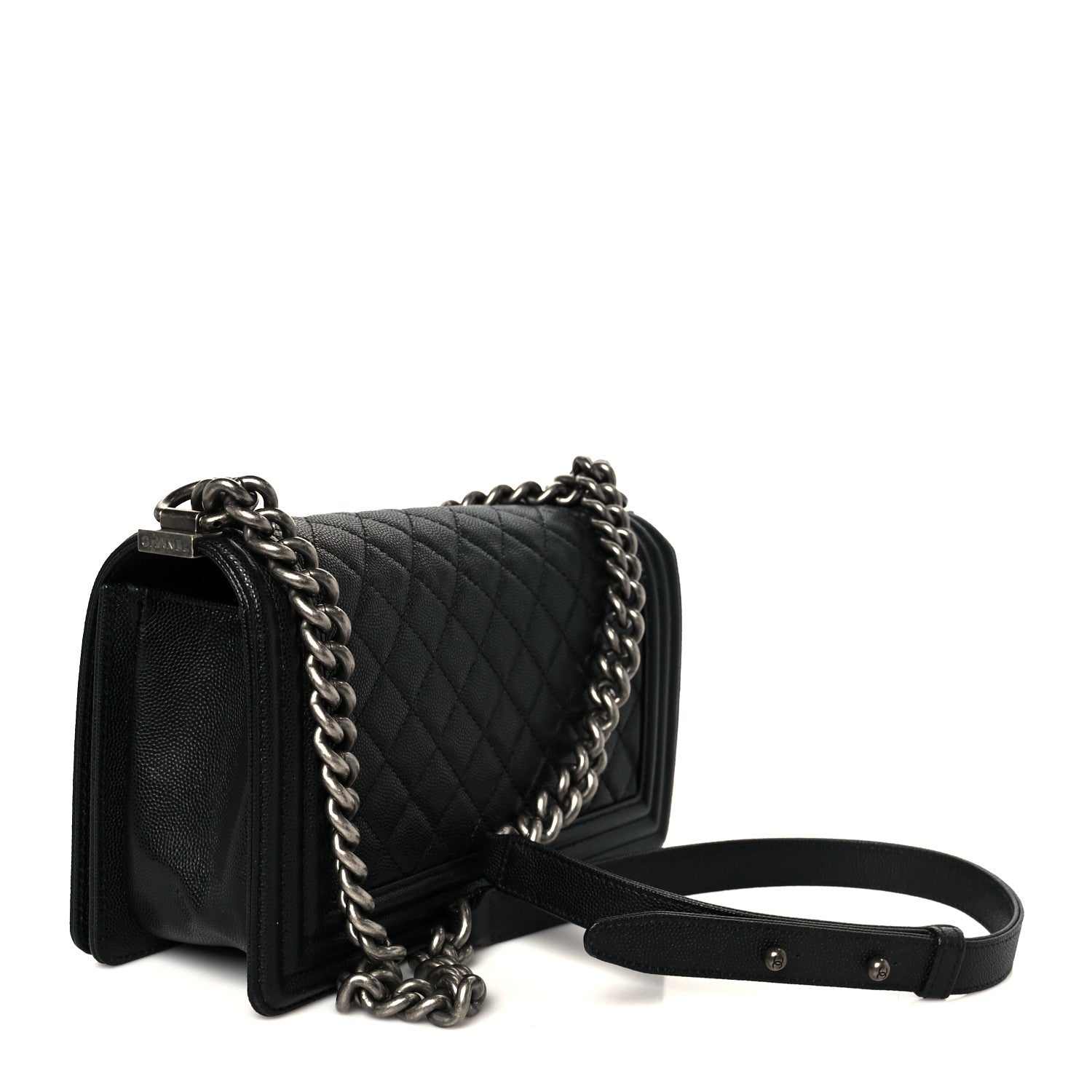 Chanel Caviar Quilted Medium Boy Flap Black 3 of 10