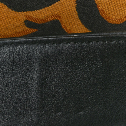 Fendi Canvas Chinese New Year Tiger Embroidered Mini Baguette Black Dark Yellow 11 of 11