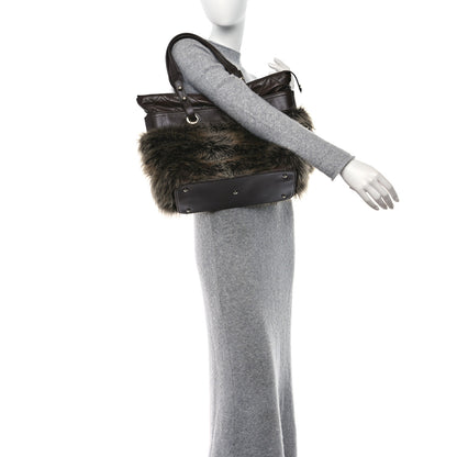 Chanel Calfskin Fantasy Fur Shopper Tote Brown 2 of 14