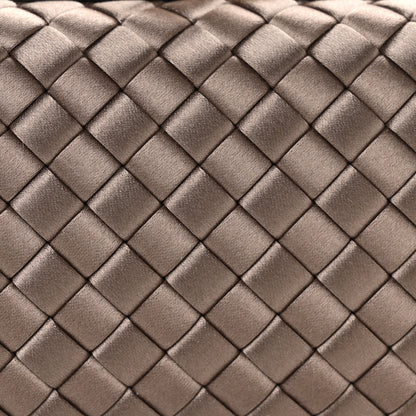 Bottega Veneta Satin Intreccio Impero Knot Clutch  Limestone 7 of 9