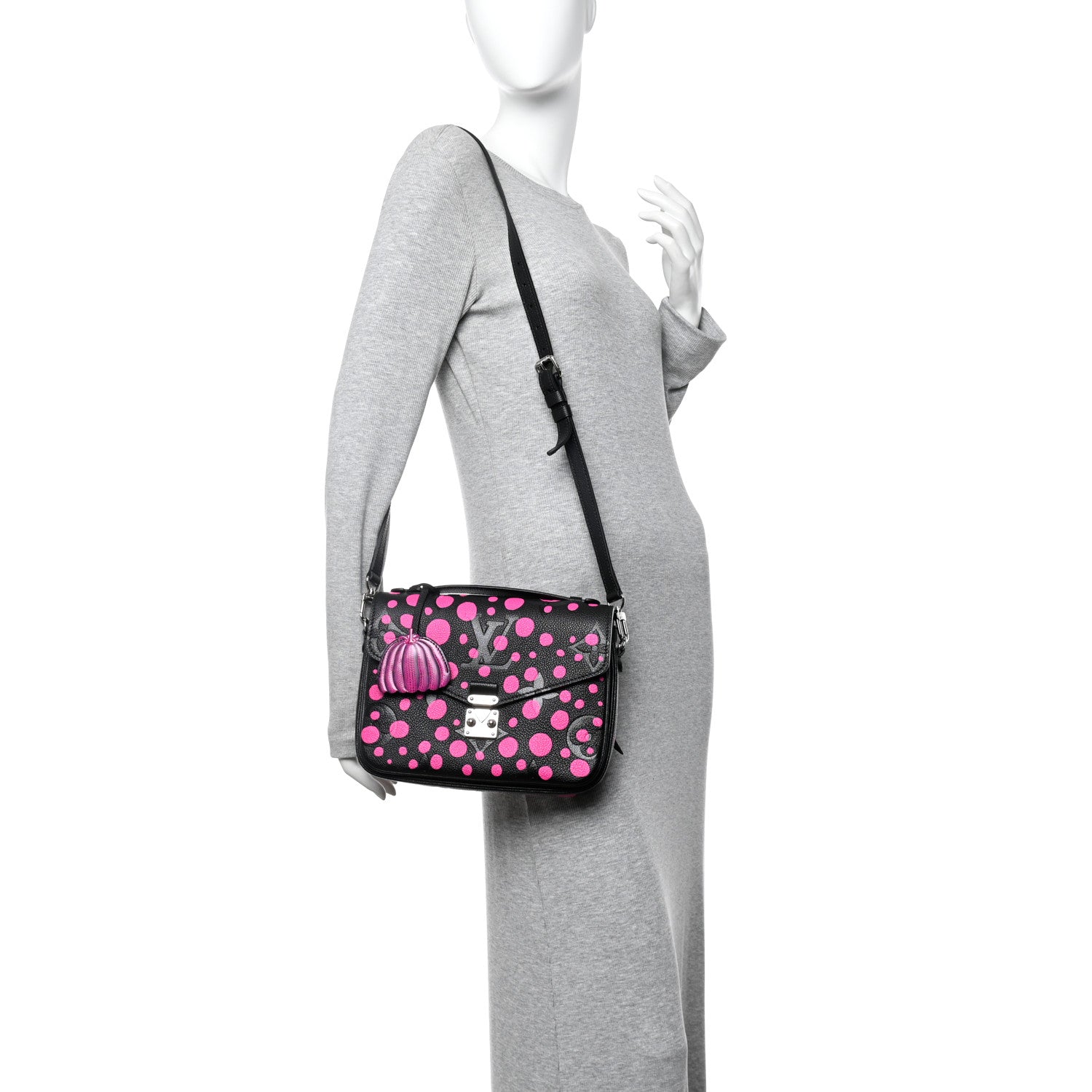 Louis Vuitton LV x YK Empreinte Monogram Giant Pochette Metis Black Fuchsia 2 of 10