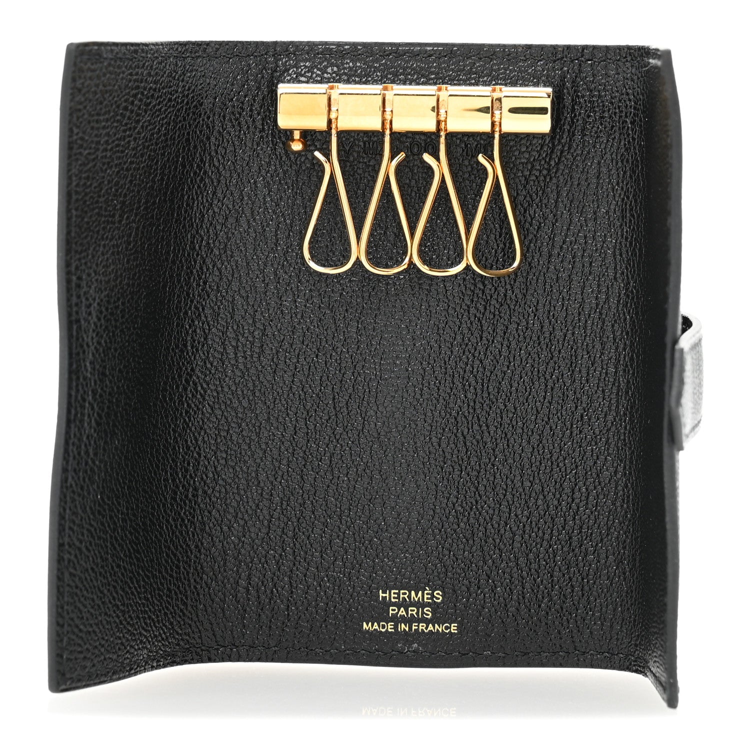 Hermes Chevre Mysore Bearn Multicles 4 Key Holder Black 5 of 9