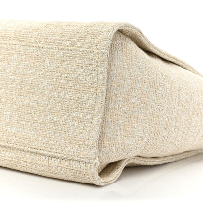 Chanel Mixed Fibers Calfskin Medium Deauville Tote Light Beige 8 of 19