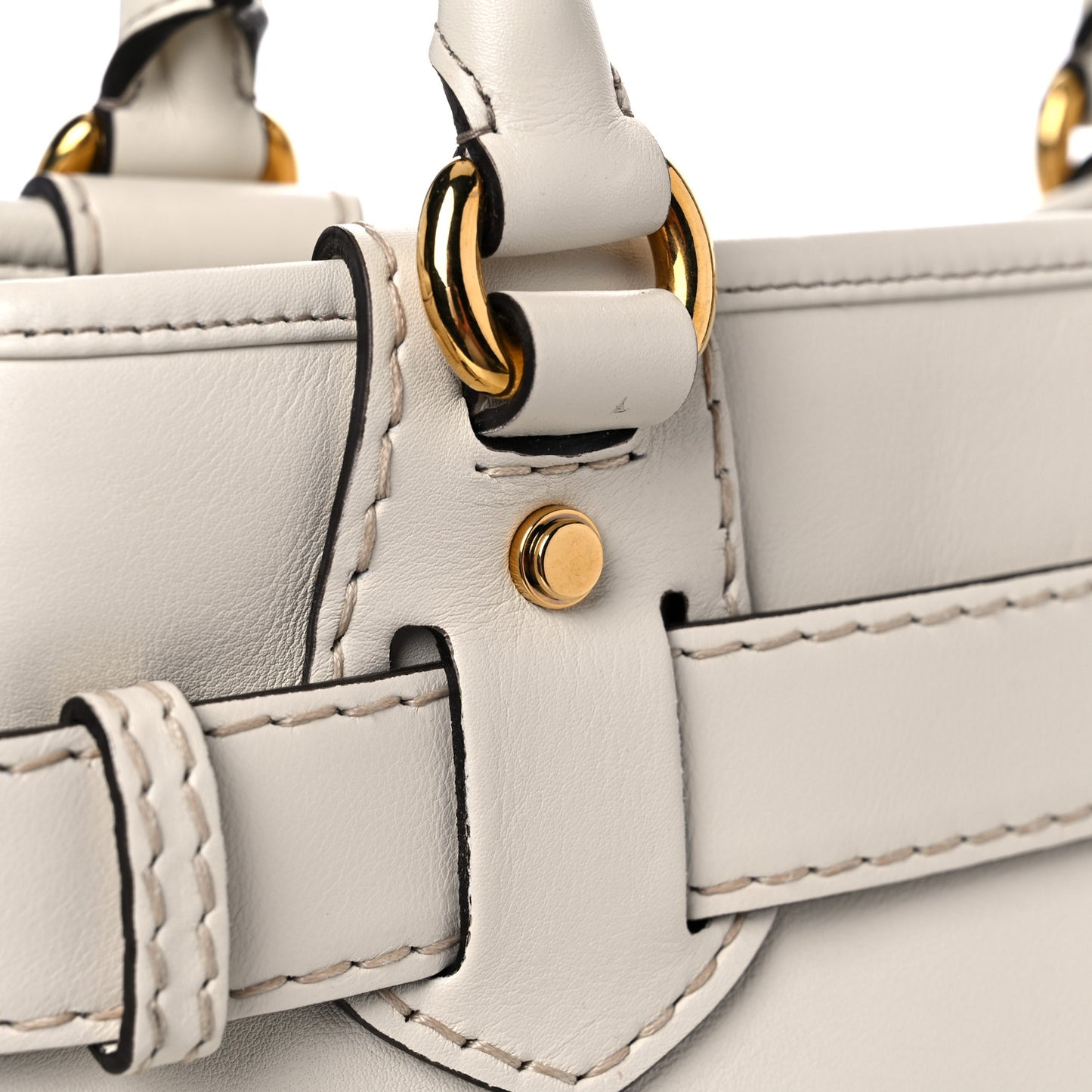 Calfskin Medium GG Running Tote White