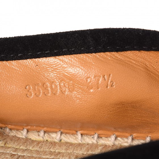 Suede Microguccissima Espadrilles 37.5 Black