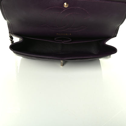 Chanel Lambskin Quilted Jumbo Double Flap Purple 4 of 9