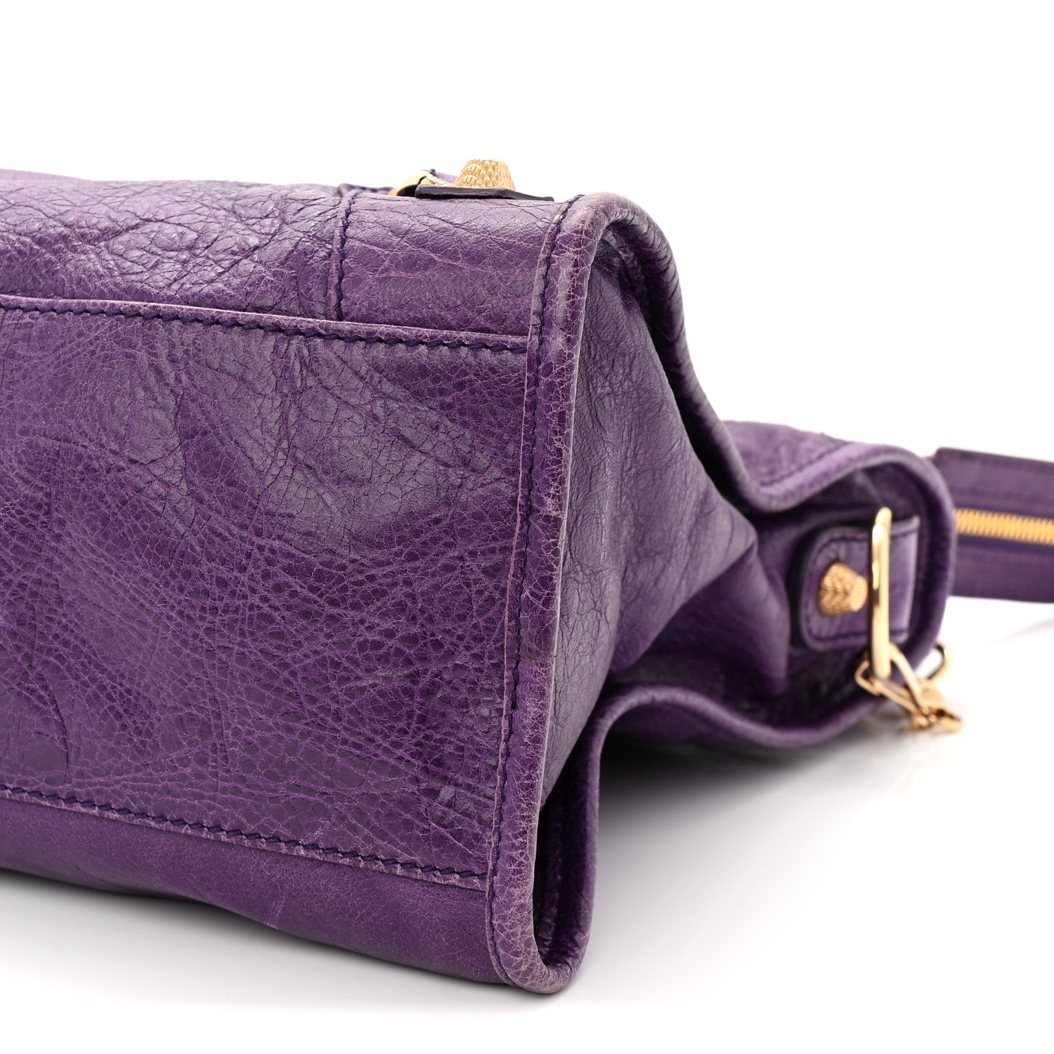 Balenciaga Agneau Giant 12 Gold Hardware City Dark Violet 1772864
