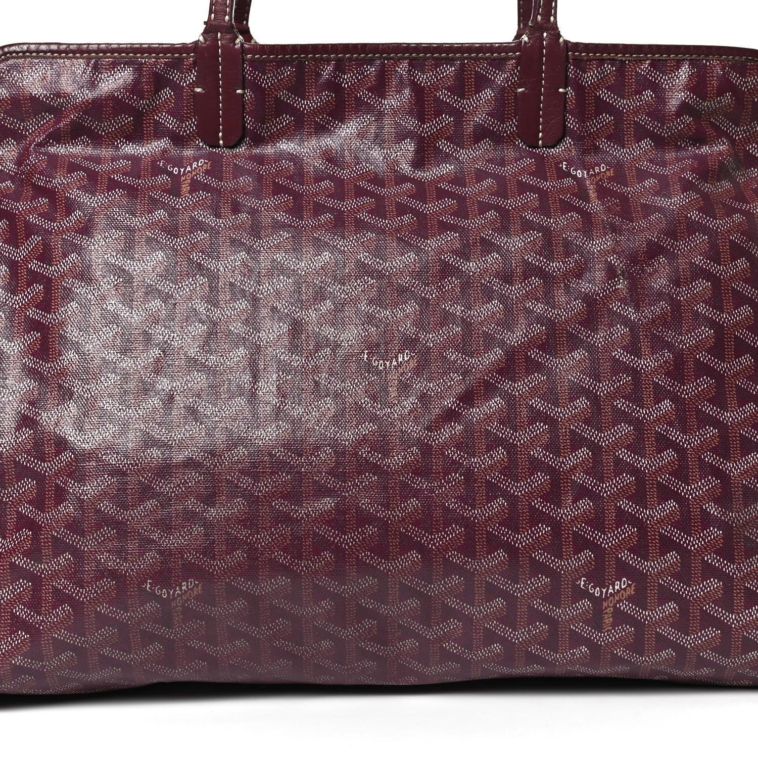 Goyard Goyardine Sac Hardy Pet Carrier PM Burgundy 9 of 11