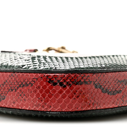 Gucci Snakeskin Web Small Jackie 1961 Hobo Green 10 of 14