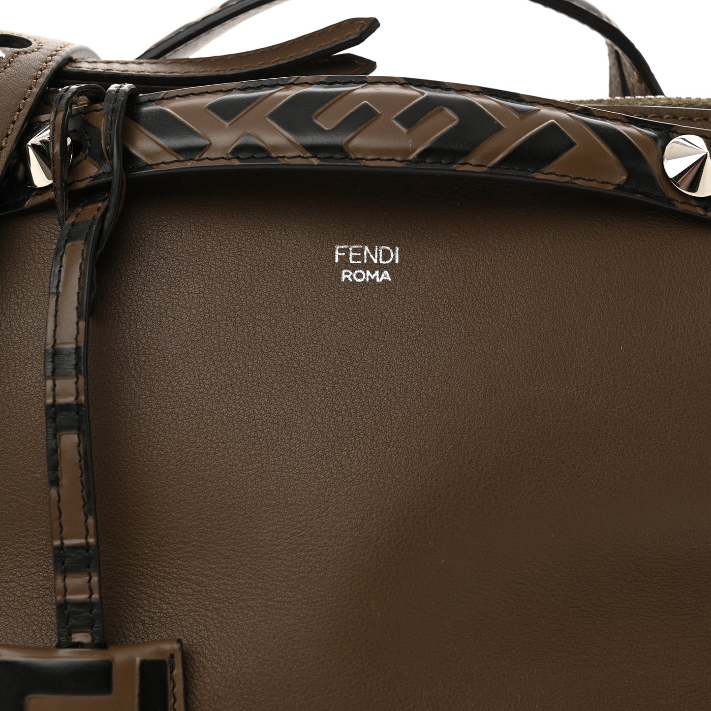 Vitello Dolce Bi-Color FF 1974 Embossed Medium By The Way Boston Bag Maya Black