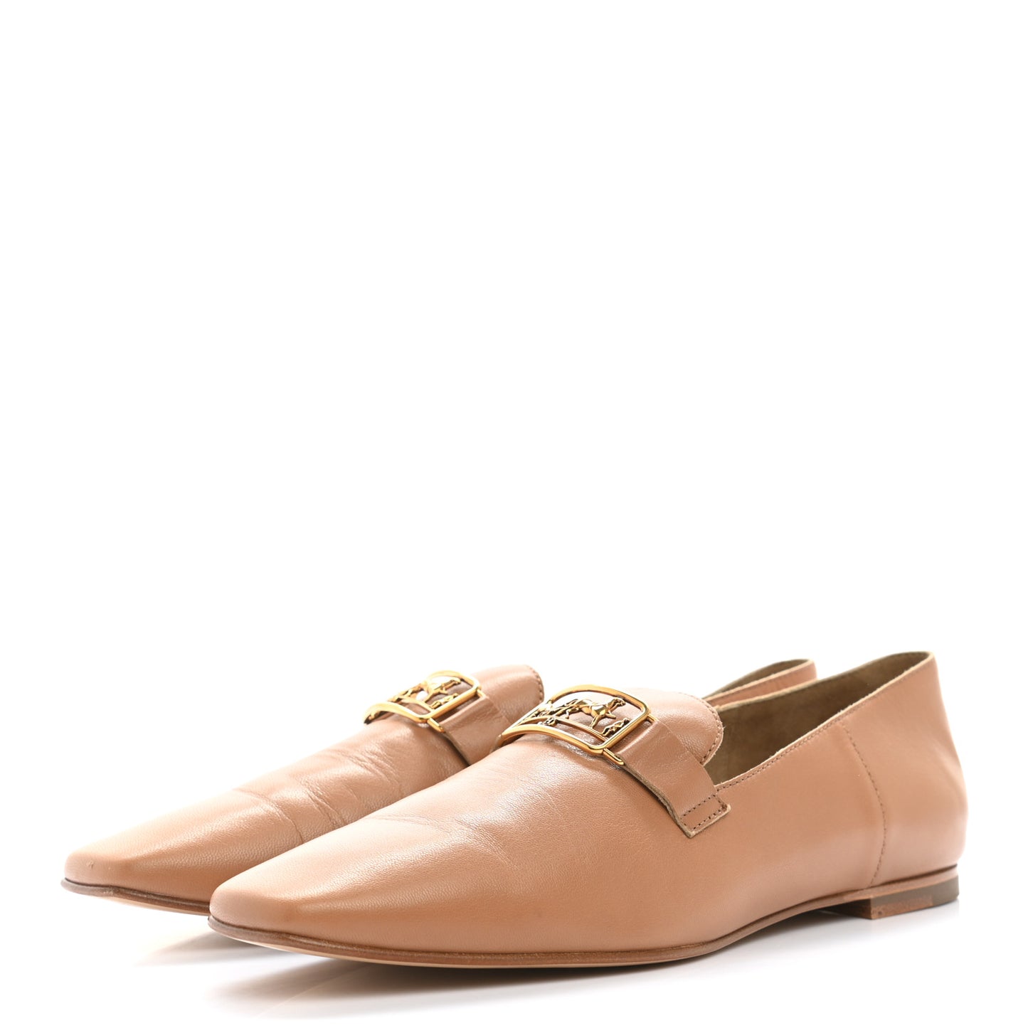 Supple Goatskin Womens Time Loafers 40 Havane