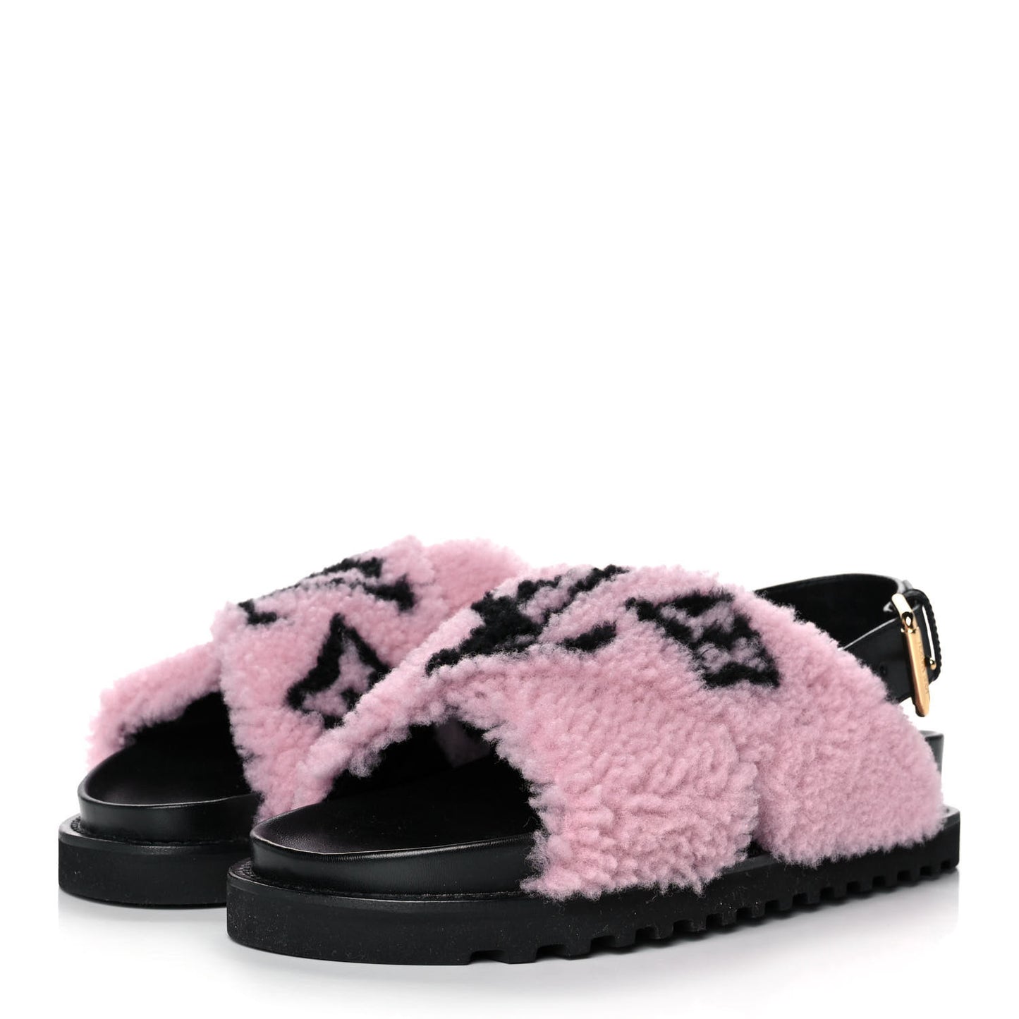 Shearling Paseo Sandals 38 Pink