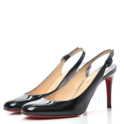 Christian Louboutin Patent Fifi Sling 85 Pumps 37.5 Black 3 of 7