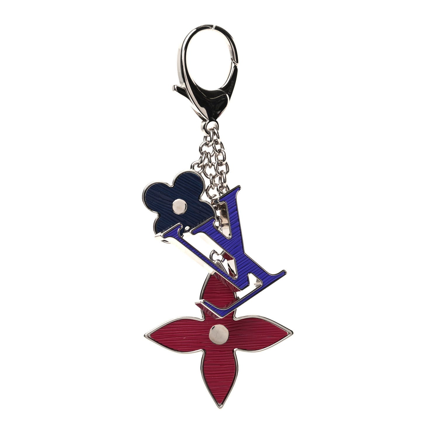Louis Vuitton Fleur d'Epi Bag Charm Figue Fuchsia Indigo 2 of 3