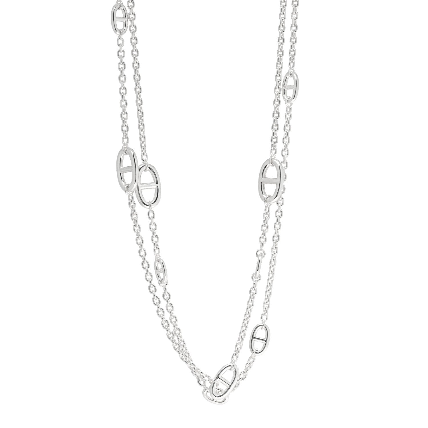 Hermes Sterling Silver Farandole Necklace 120 1 of 4