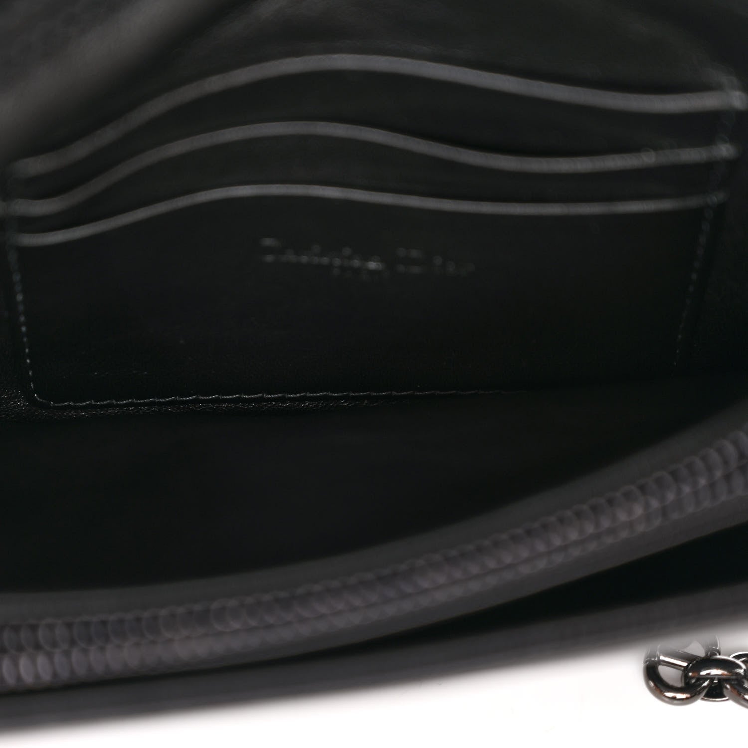 Christian Dior Calfskin Macrocannage Mini Caro Bag Black 6 of 10