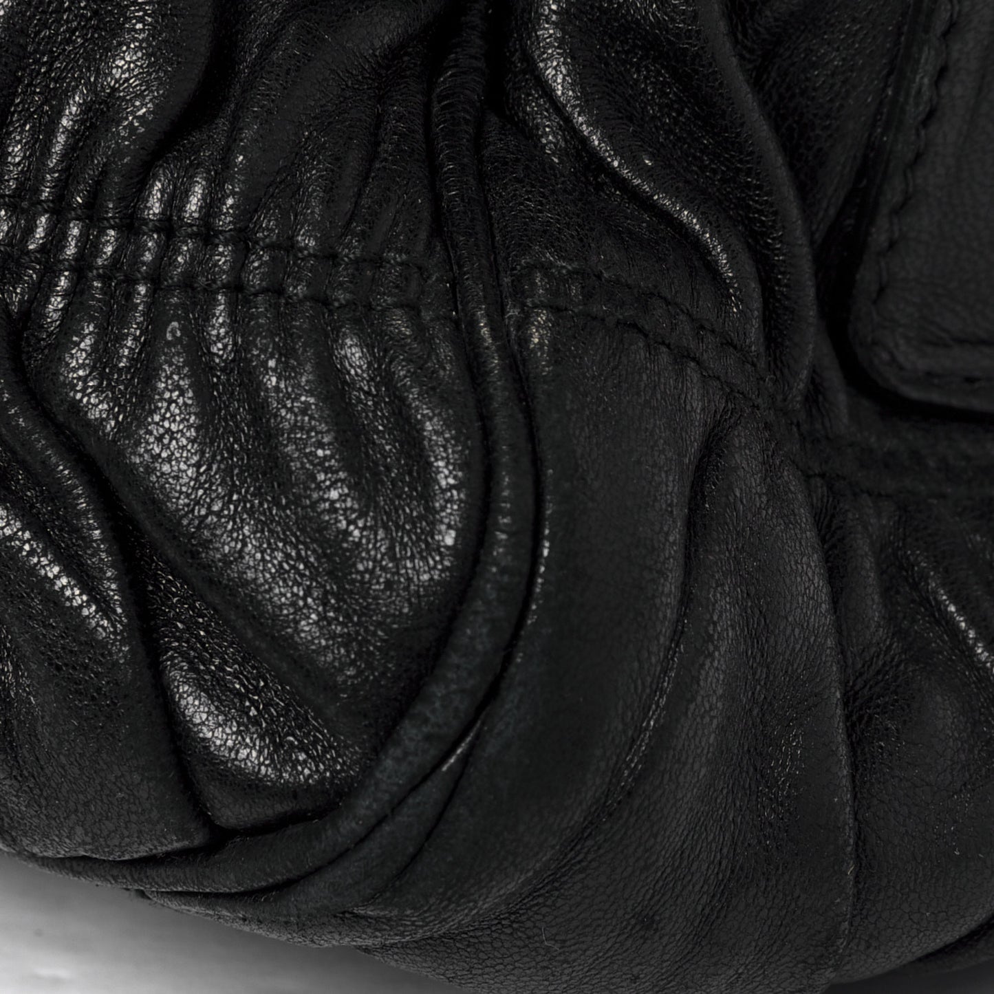 Nappa Gaufre Shopping Satchel Black