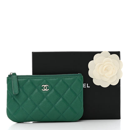 Chanel Caviar Quilted Small Cosmetic Case Green 8 of 8
