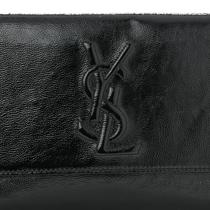 Saint Laurent Textured Patent Monogram Belle De Jour Clutch Black 6 of 8