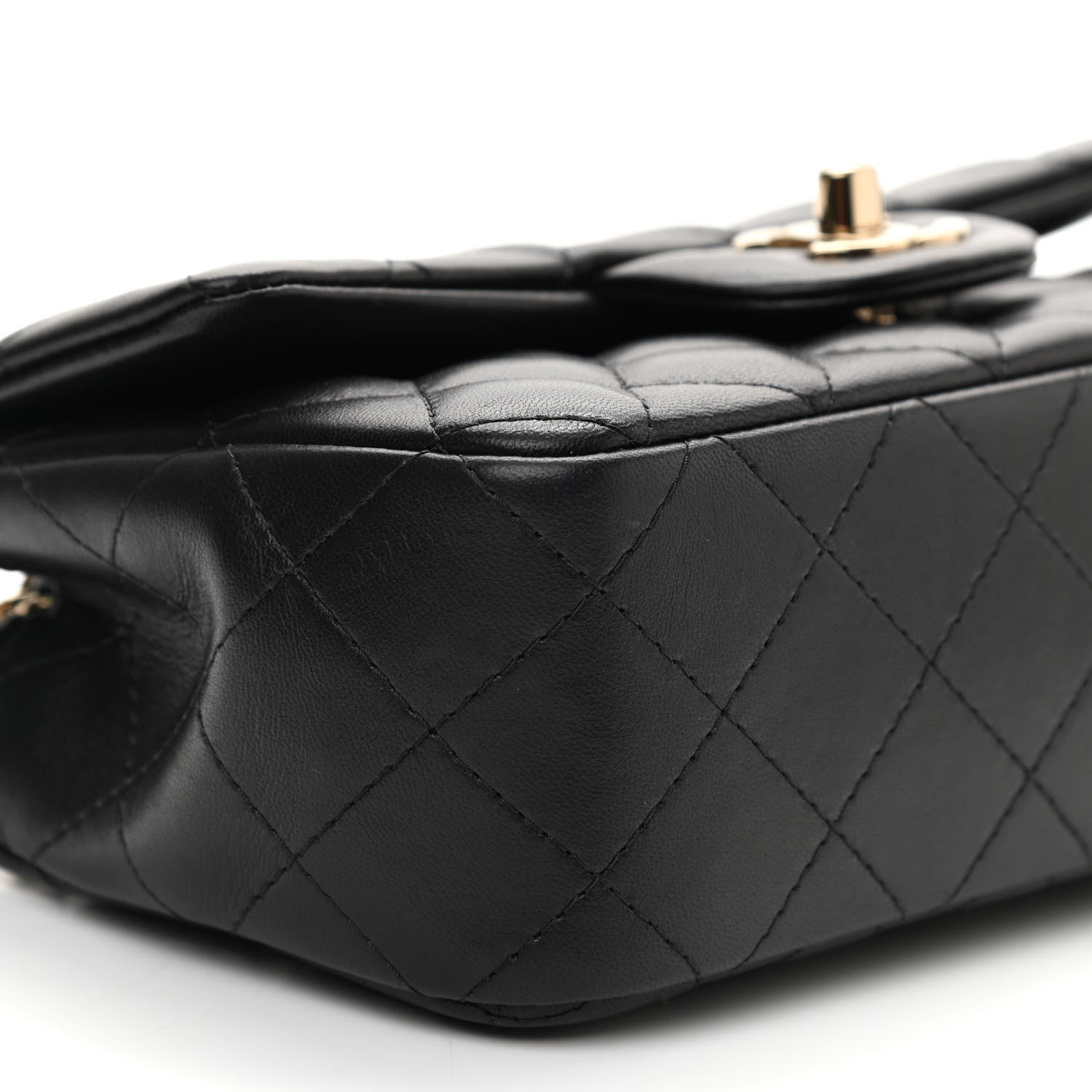 Chanel Lambskin Quilted Mini Rectangular Flap Black 8 of 11