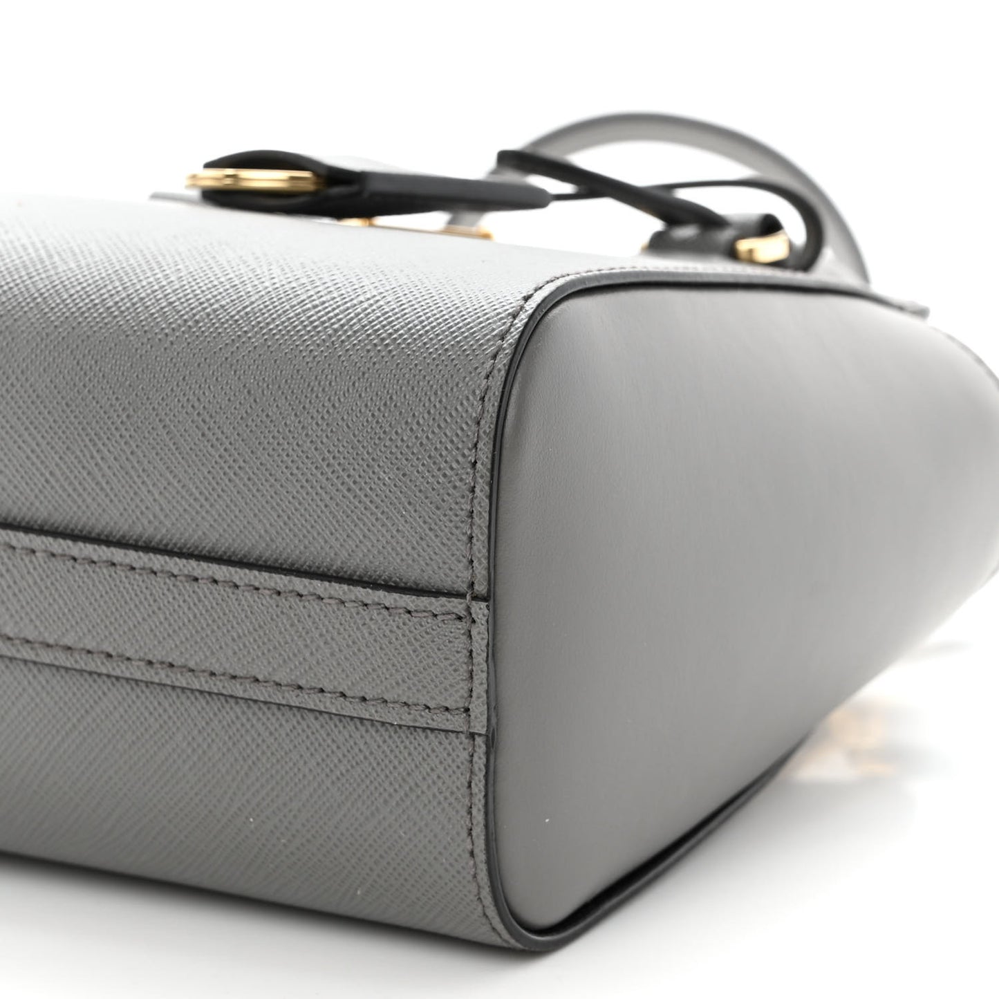 Saffiano Soft Calfskin Mini Zippered Tote Marmo