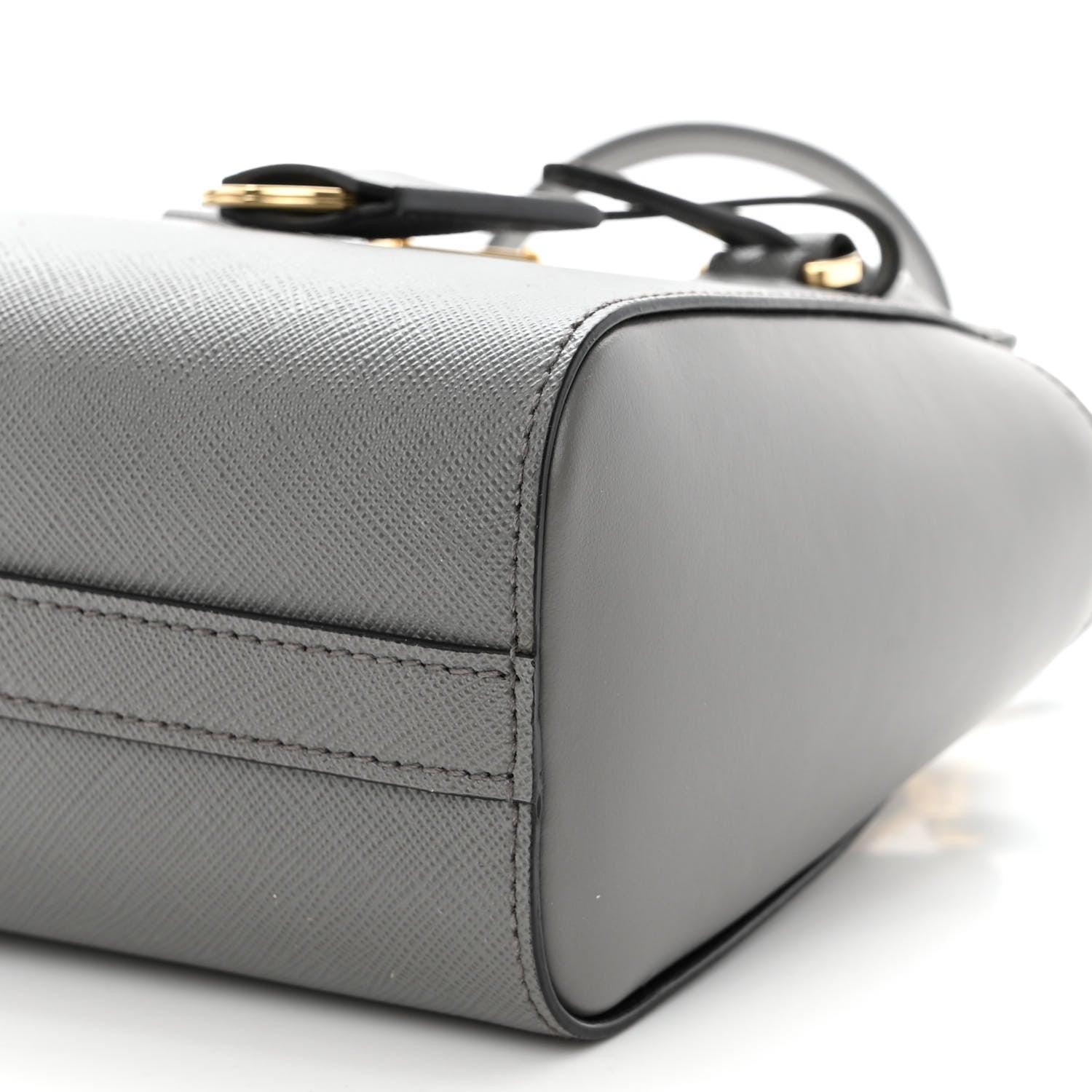 Prada Saffiano Soft Calfskin Mini Zippered Tote Marmo 9 of 9