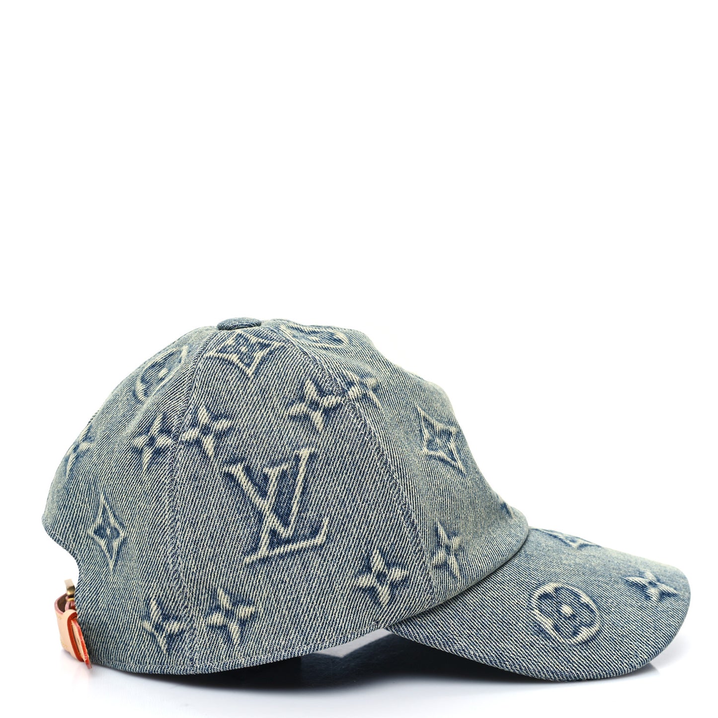Monogram Washed Denim Cap M Blue