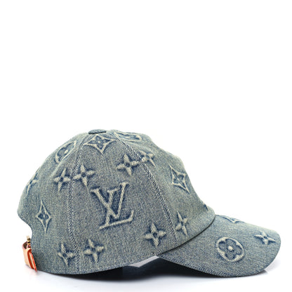 Louis Vuitton Monogram Washed Denim Cap M Blue 6 of 8