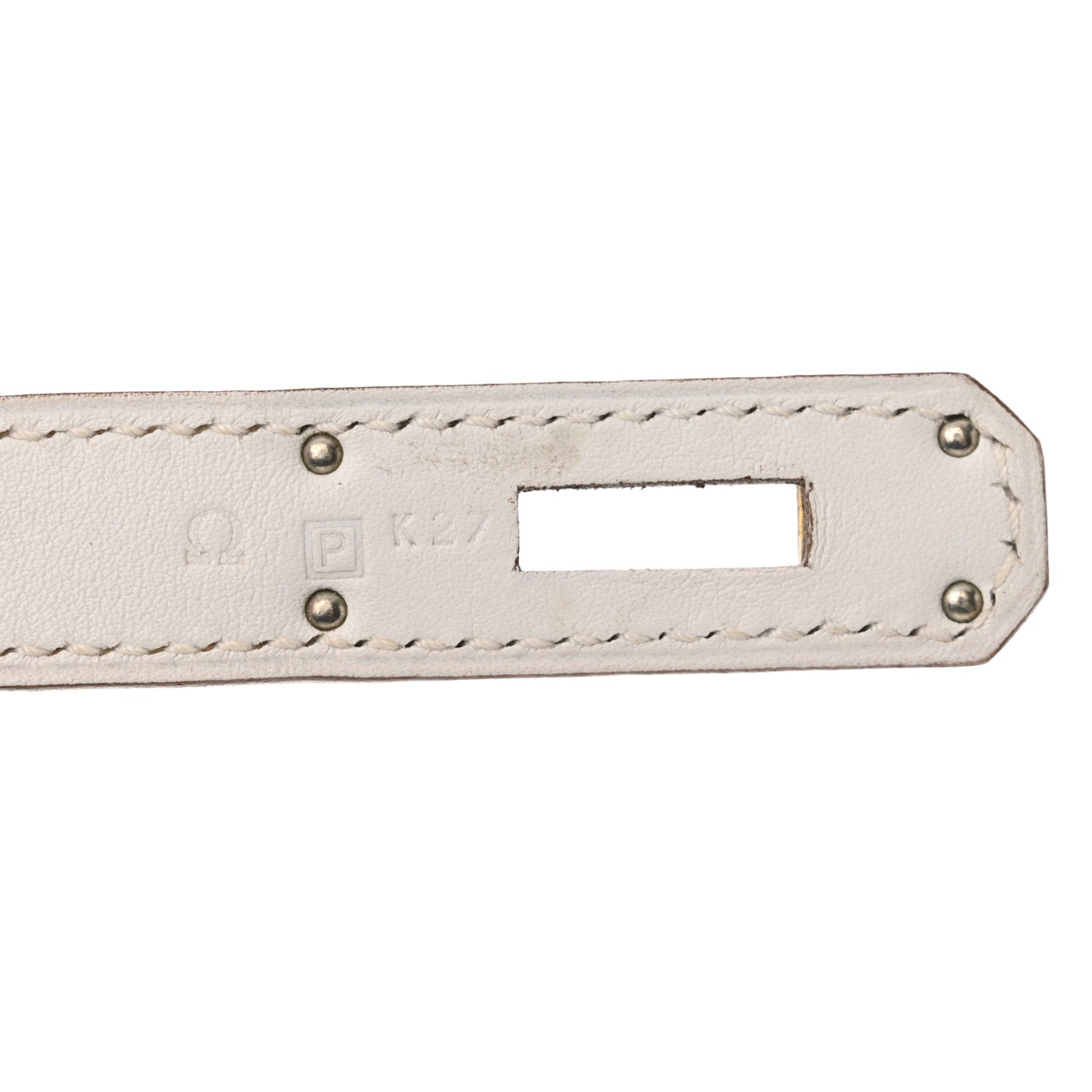 Hermes Swift Ghillies Kelly Retourne 32 White Gris Perle 7 of 14