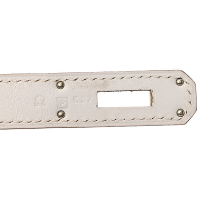 Hermes Swift Ghillies Kelly Retourne 32 White Gris Perle 7 of 14