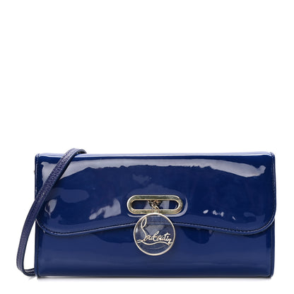 Christian Louboutin Patent Riviera Clutch Neptune 1 of 13
