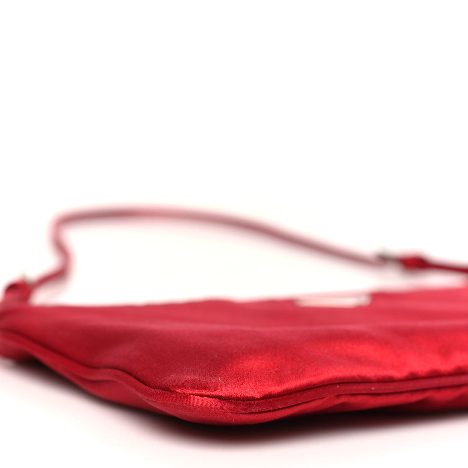 Prada Satin Pochette Bag Red 9 of 11