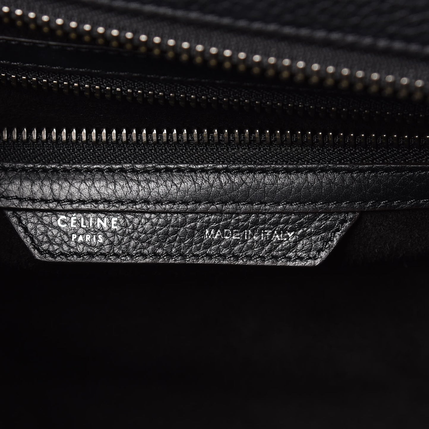 Drummed Calfskin Mini Luggage Black