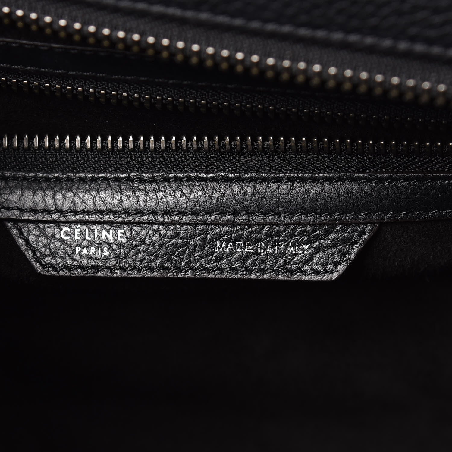 Celine Drummed Calfskin Mini Luggage Black 7 of 12