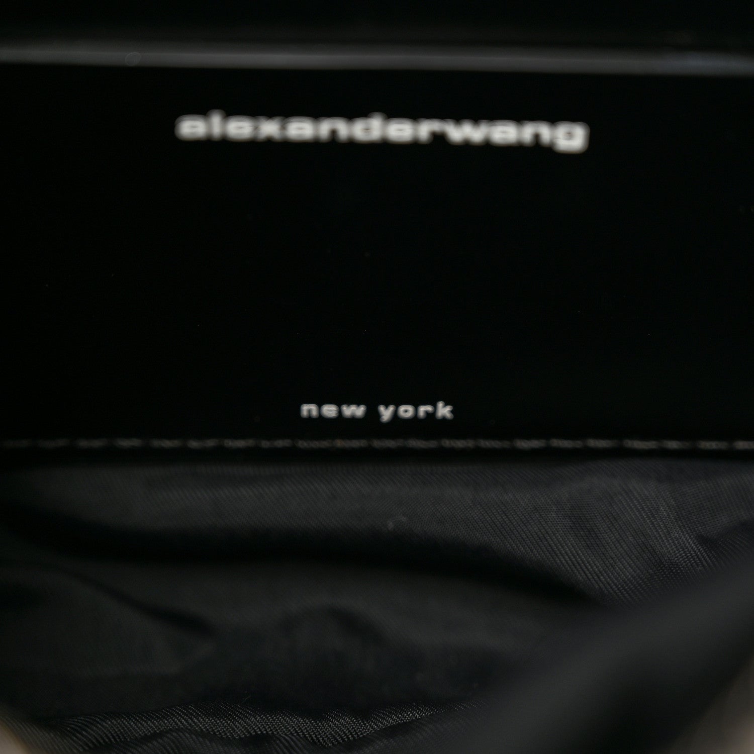 Alexander Wang Mesh Crystal Rhinestone Mini Heiress Pouch Black Silver 7 of 11