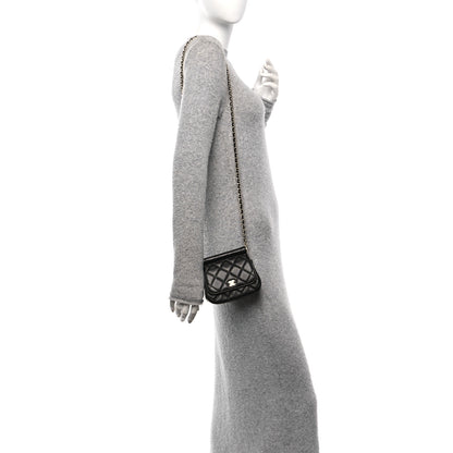 Chanel Caviar Quilted  Mini Flap Clutch With Chain Black 2 of 12