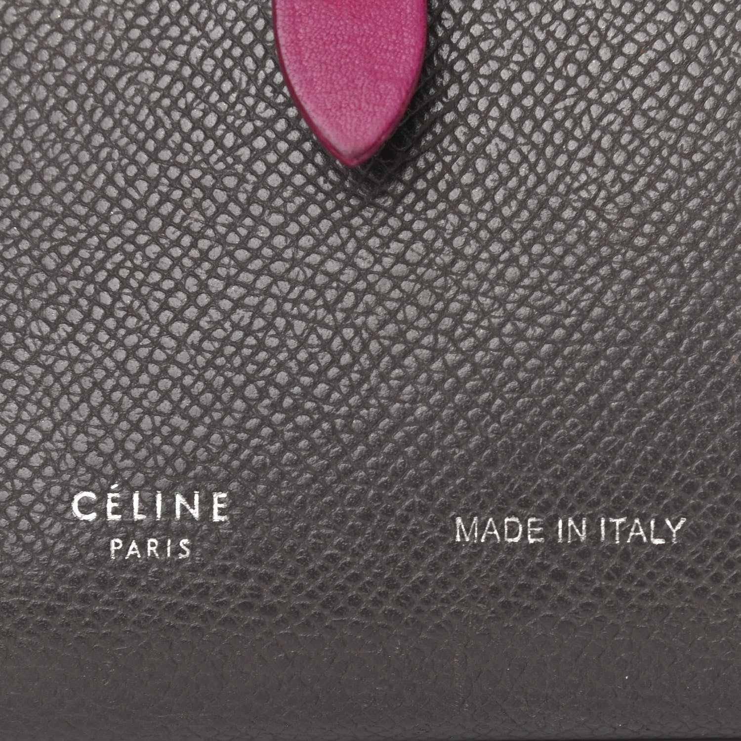 Celine Grained Calfskin Medium Multifunction Strap Wallet Grey 6 of 8