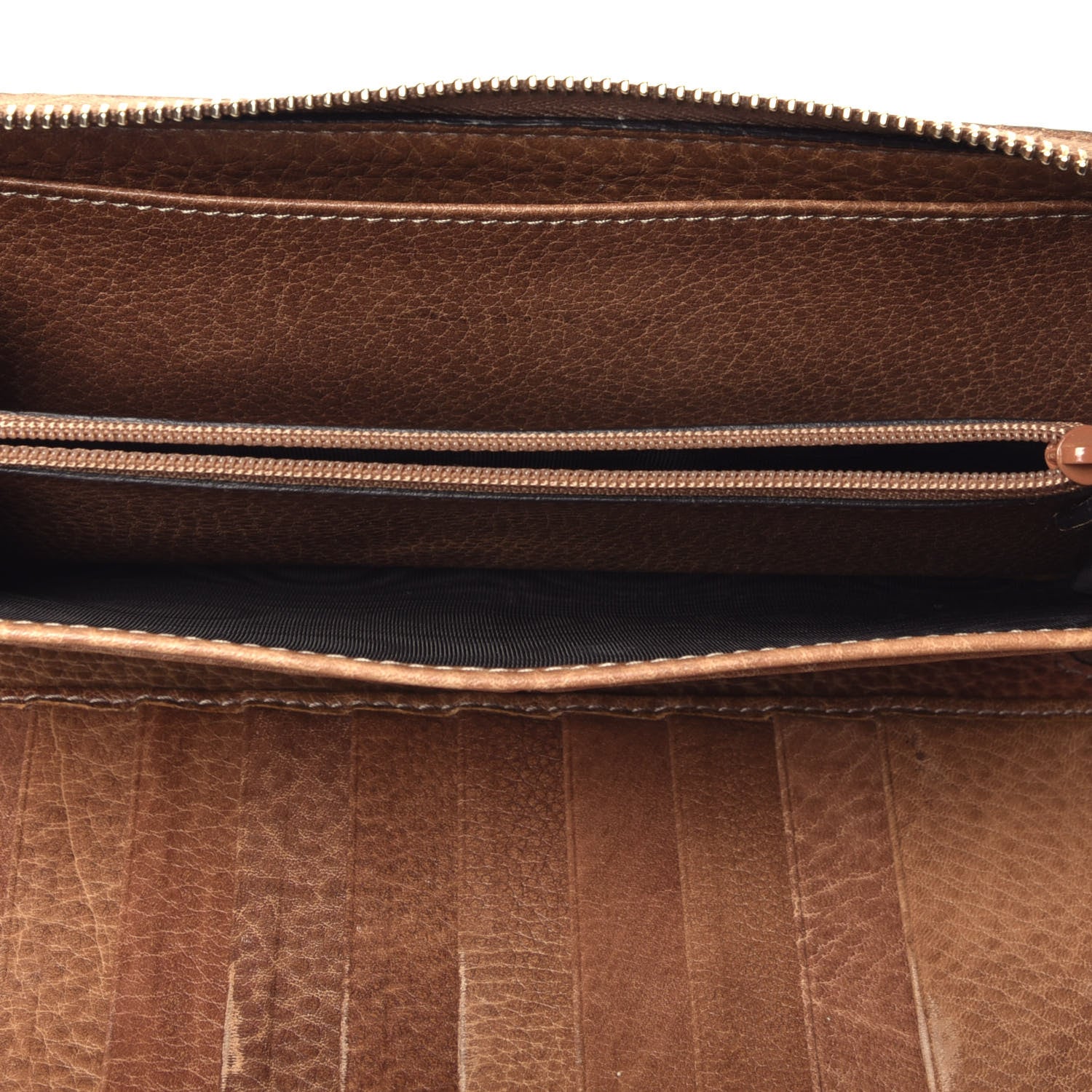 Gucci Guccissima Bamboo Tassel Zip Around Wallet Natural Brown 6 of 8